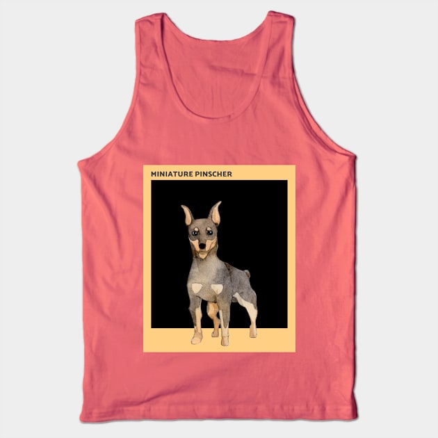 The Miniature Pinscher Dog Breed Artwork Tank Top by New East 